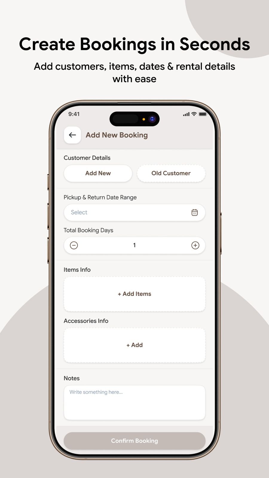 Rapid 60-Second Booking Creation